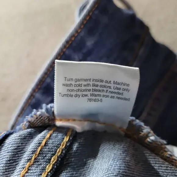 St Johns Bay Womens Jeans Size 14 Dark Wash Painters Recycle - Picture 11 of 14